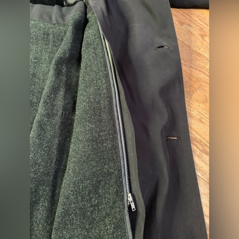 Christian Dumas Vintage Black Double-Breasted Trench Coat | Size 44 Reg - Picture 3 of 9